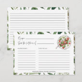 Carte Salades vertes Fête des mariées de cuisine Recette (Devant / Derrière)