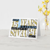 Carte Salaire 15e anniversaire Félicitations Mosaic (Fleur jaune)