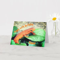 Salamandre Red Eft Personnalisé Anniversaire