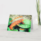 Carte Salamandre Red Eft Personnalisé Anniversaire (Devant)