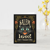 Carte Salem 1692 Ils Ont Manqué Une Sorcière Halloween (Fleur jaune)