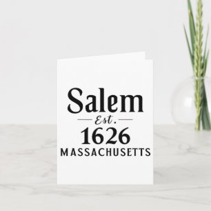 Carte Salem Machusettes Est. 1626 Halloween Automne