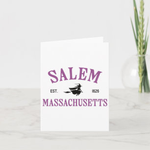 Carte Salem Machusetts Sorcière Flying Broomstick Hallow