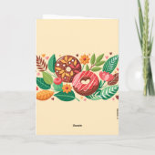 Carte Salle de classe Saint-Valentin Boho Donuts et fleu (Dos)