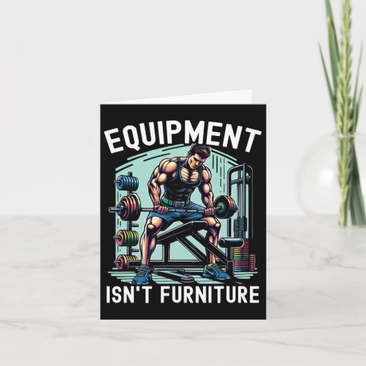 Carte Salle de gym Etiquette Workout Bodybuilding Fitnes (Devant)