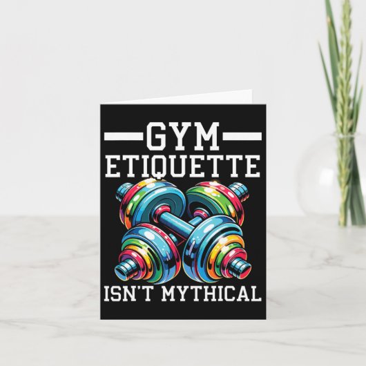 Carte Salle de gym Etiquette Workout Bodybuilding Fitnes (Devant)