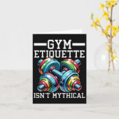 Carte Salle de gym Etiquette Workout Bodybuilding Fitnes (Fleur jaune)