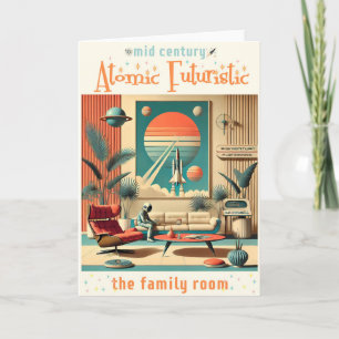 Carte Salle de séjour familiale d'ère spatiale futuriste