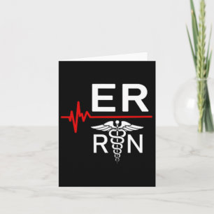 Carte Salle d'urgence Infirmière inscrite Cadeau Er Hear