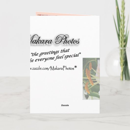 Carte Salmon Star Lily (Dos)