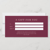 CARTE SALON CERTIFICAT DE NOËL (Dos)