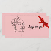 Carte Salon de beauté cadeaux certificats (Devant / Derrière)