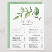 Carte Salon de beauté de verdure simple Tarifs (Devant / Derrière)