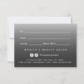 Carte Salon de beauté moderne et tendance Gris Ombre Gra (Dos)