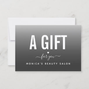 Carte Salon de beauté moderne et tendance Gris Ombre Gra