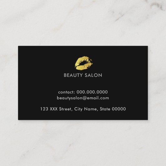 carte salon de beauté pour les lèvres de maquillag (Dos)