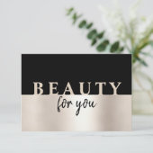 Carte Salon de cheveux moderne Or (Debout devant)