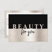 Carte Salon de cheveux moderne Or (Devant / Derrière)