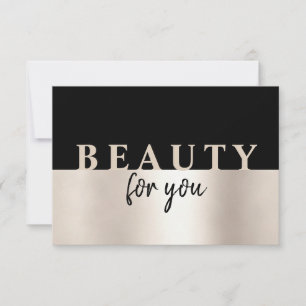 Carte Salon de cheveux moderne Or