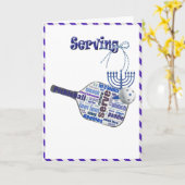 Carte Salon de pickleball de vacances Hanoukka (Fleur jaune)