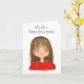 Carte Salon des cheveux Rappel client Relations Coupe ch (Fleur jaune)