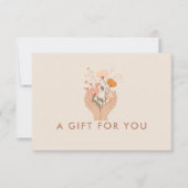 Carte Salon Floral Céleste Certificat-Cadeau QR-Code (Devant)