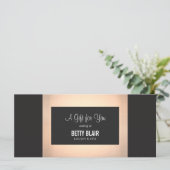 Carte Salon floral coloré et certificat cadeau Spa (Debout devant)