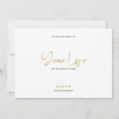 Carte Salon Glam Gold Logo Certificat cadeau moderne (Dos)