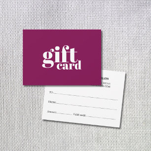 Carte Salon moderne élégant violet rouge