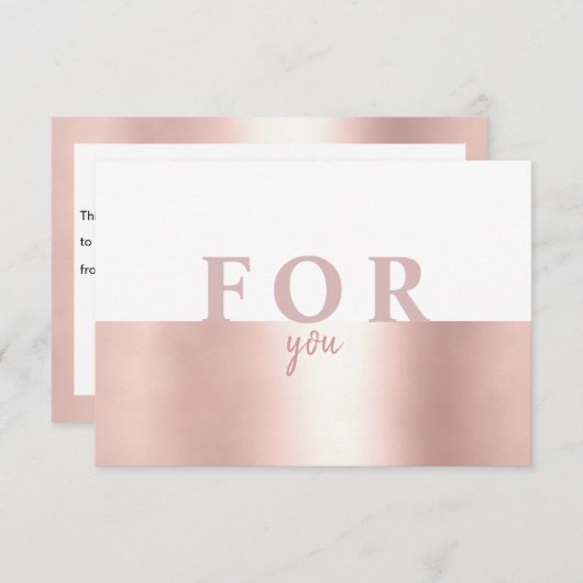 Carte Salon moderne Rosegold (Devant / Derrière)