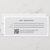 Carte Salon moderne tendance QR Code certificat cadeau (Dos)