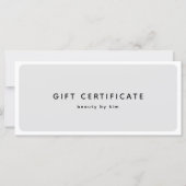 Carte Salon moderne tendance QR Code certificat cadeau (Devant)