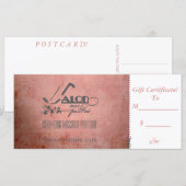 Carte SALON Pour Pieds - Certificat Cadeau/Carte Postale (Devant / Derrière)