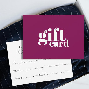 Carte Salon Violet Rouge Élégant Moderne