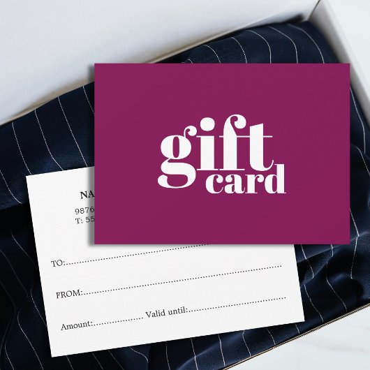 Carte Salon Violet Rouge Élégant Moderne