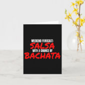 Carte Salsa Bachata Dance Week-end Prévision Bachata Sal (Fleur jaune)