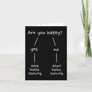 Carte Salsa Dance Êtes-Vous Heureux Danser Danseur Latin
