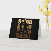 Carte Salsa Dance pour une musique latine Danser Salsa (Fleur jaune)