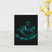 Carte Salt Water Therapy Beach Lover Ocean Waves été (Fleur jaune)