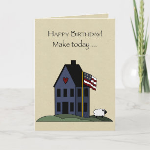 Carte Saltbox Maison d'Anniversaire