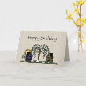 Carte Saltbox Maisons Anniversaire (Fleur jaune)