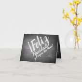 Carte Saludos De Navidad en La Pizarra (Fleur jaune)