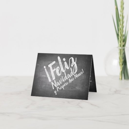 Carte Saludos De Navidad en La Pizarra (Devant)