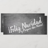 Carte Saludos De Navidad en La Pizarra (Devant / Derrière)