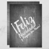 Carte Saludos De Navidad en La Pizarra (Devant / Derrière)