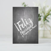 Carte Saludos De Navidad en La Pizarra (Debout devant)