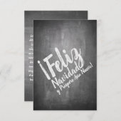 Carte Saludos De Navidad en La Pizarra (Devant / Derrière)