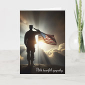 Carte Saluer Le Soldat Américain Pour Sa Sympathie (Devant)