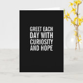 Carte Saluez la journée avec espoir... et Café Funny Car (Fleur jaune)