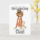 Carte Saluki Papa (Fleur jaune)